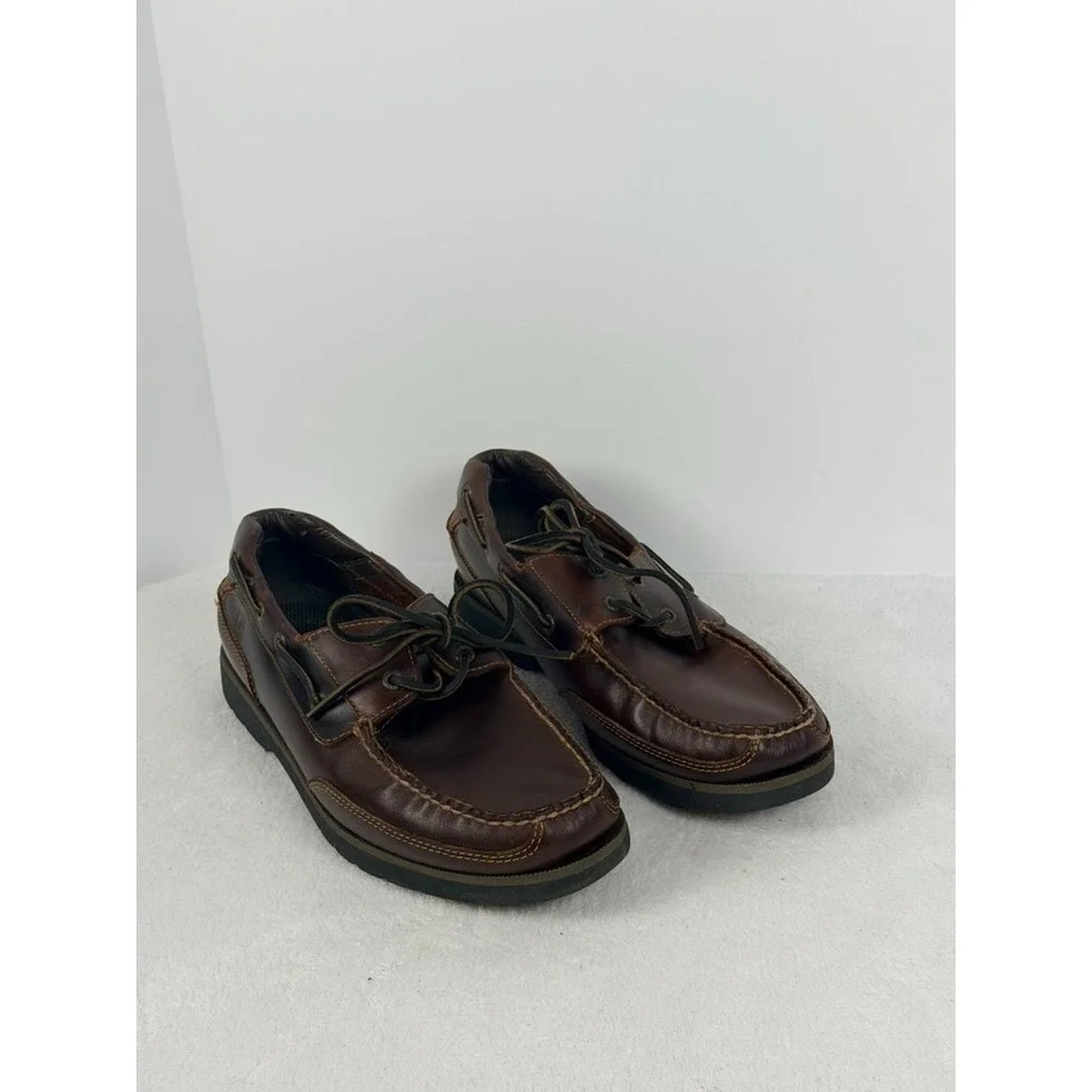 Sperry Top-Sider Stingray Men's Size 12W Brown Leather Boat Shoes 0578633